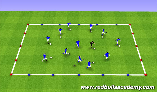 Football/Soccer Session Plan Drill (Colour): WARM-UP