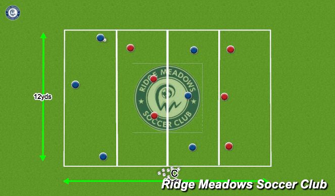 Football/Soccer Session Plan Drill (Colour): Opposed