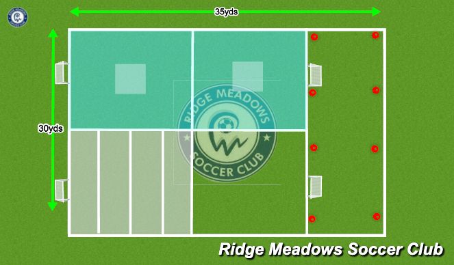 Football/Soccer Session Plan Drill (Colour): Field Layout