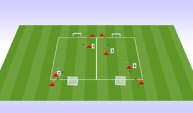 Football/Soccer Session Plan Drill (Colour): Skill Development