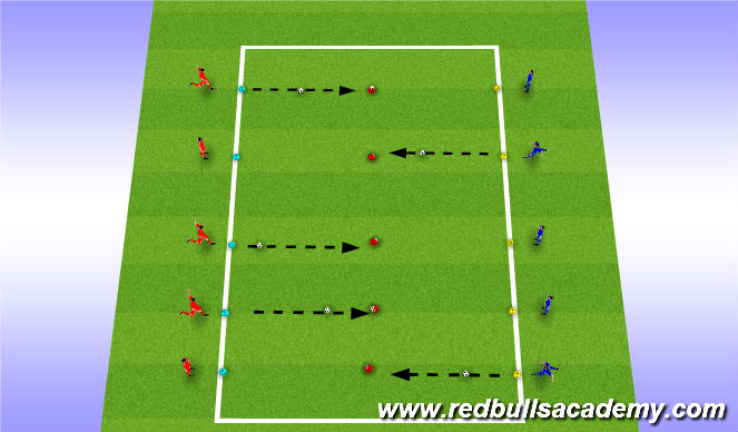 Football/Soccer Session Plan Drill (Colour): technical school