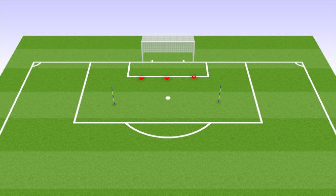 Football/Soccer Session Plan Drill (Colour): Session with 5 Goalkeepers 