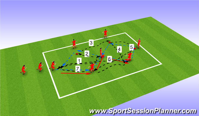 Football/Soccer Session Plan Drill (Colour): diamond warm up(10 min)