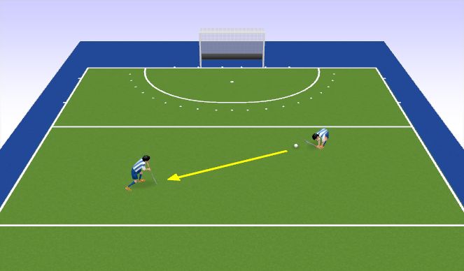 Hockey Session Plan Drill (Colour): Skill Focus - Slap Hit