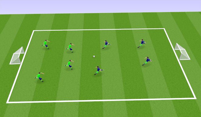 Football/Soccer Session Plan Drill (Colour): Partido pequeno (30mins)