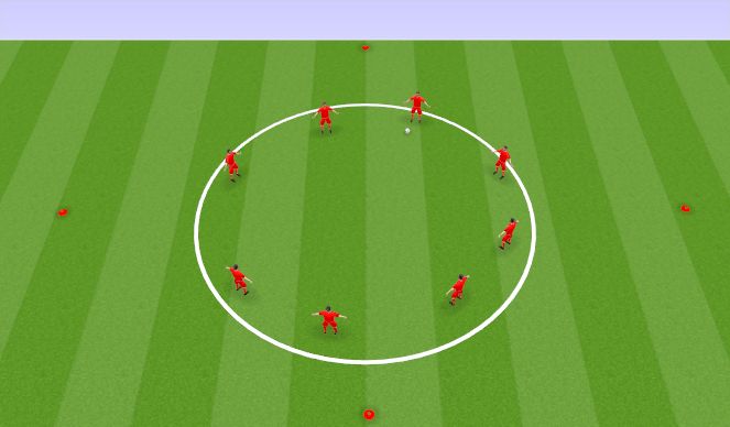 Football/Soccer Session Plan Drill (Colour): Warm-Up - Passing in a Circle