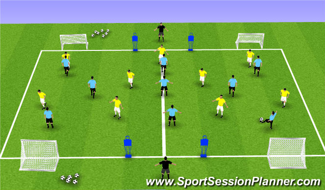 Football/Soccer Session Plan Drill (Colour): Switching Play
