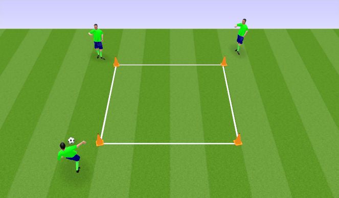 Football/Soccer Session Plan Drill (Colour): Control y pase