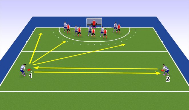 Hockey Session Plan Drill (Colour): Leash Marking