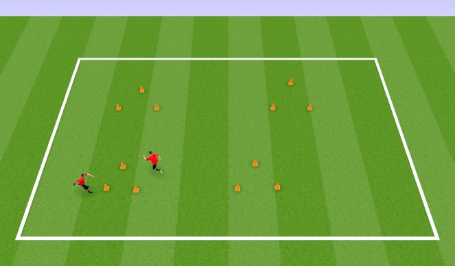 Football/Soccer Session Plan Drill (Colour): Warm up