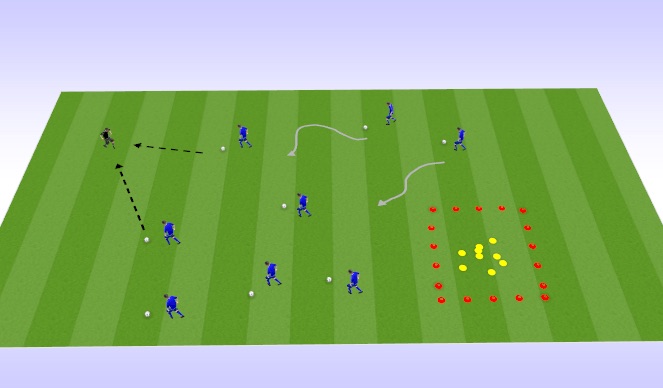 Football/Soccer Session Plan Drill (Colour): Space Invaders