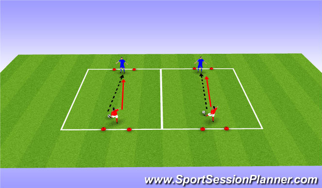 Football/Soccer Session Plan Drill (Colour): Def-Technique