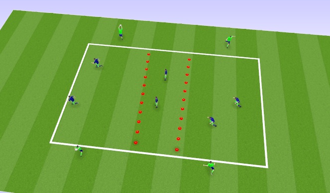 Football/Soccer Session Plan Drill (Colour): warm up
