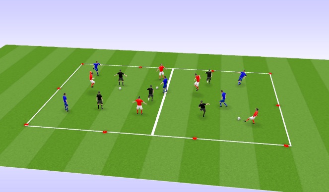 Football/Soccer Session Plan Drill (Colour): Unnopposed