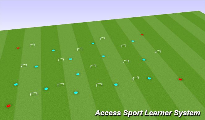 Football/Soccer Session Plan Drill (Colour): Activity 2 - Hulk's room