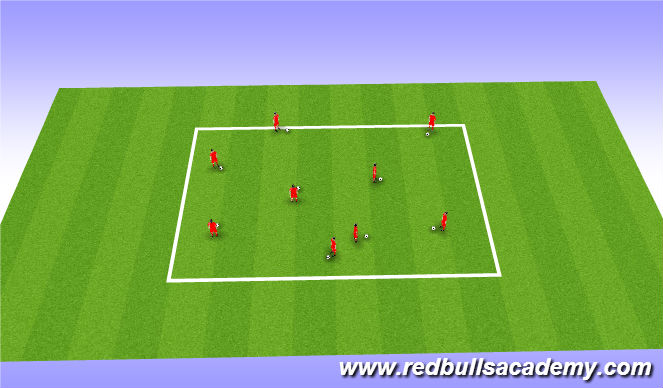 Football/Soccer Session Plan Drill (Colour): warm up