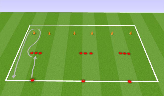 Football/Soccer Session Plan Drill (Colour): Dribbling