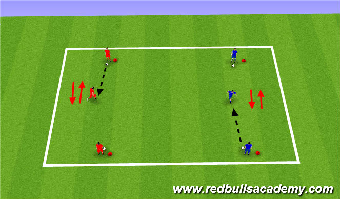 Football/Soccer Session Plan Drill (Colour): Control and Recieving