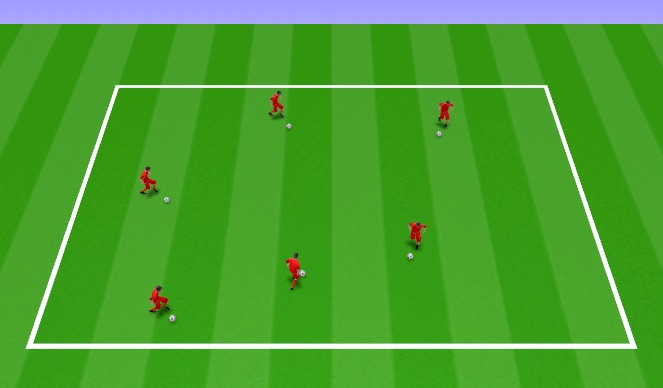 Football/Soccer Session Plan Drill (Colour): Dribbling Warm up 