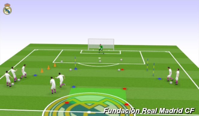 Football/Soccer Session Plan Drill (Colour): TASK 2: SHOOTING GAME
