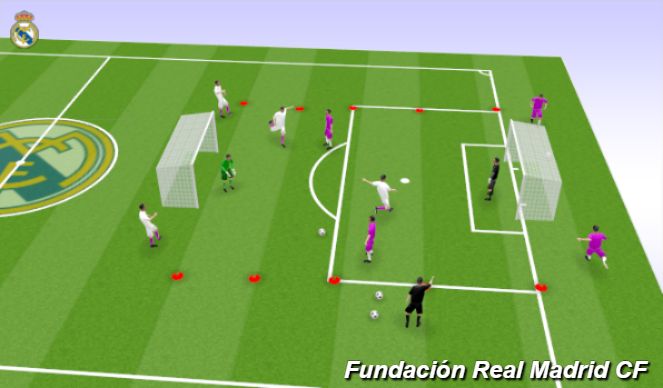 Football/Soccer Session Plan Drill (Colour): TASK 6: DOBLE BOX (2 VS 2)