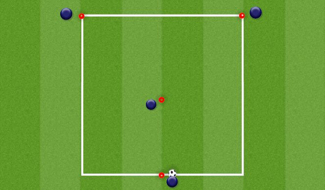 Football/Soccer Session Plan Drill (Colour): Triangle Passing Pattern