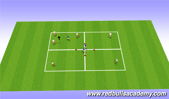 Football/Soccer Session Plan Drill (Colour): possession 1