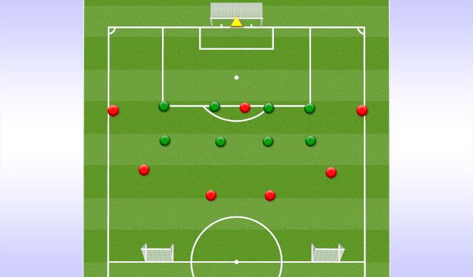 Football/Soccer Session Plan Drill (Colour): Moving in a Block