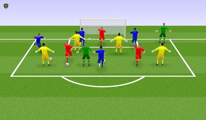 Football/Soccer Session Plan Drill (Colour): Pass and Get Out