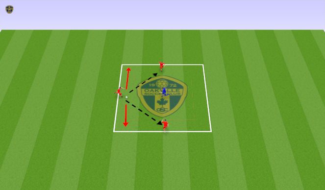 Football/Soccer Session Plan Drill (Colour): 3v1 Rondo