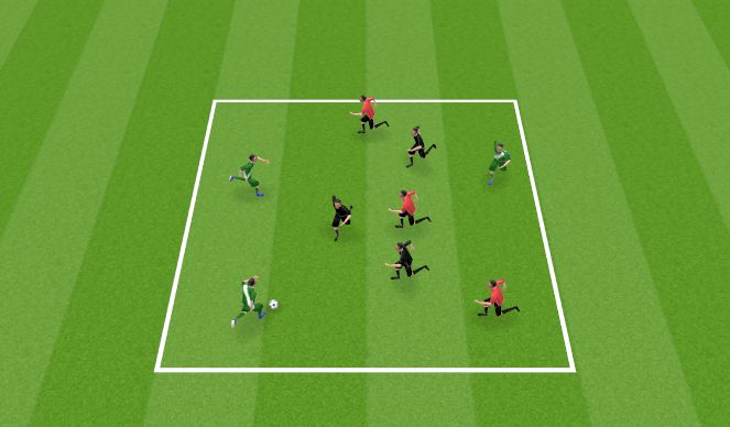 Football/Soccer Session Plan Drill (Colour): RONDO 6c3
