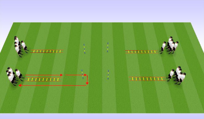 Football/Soccer Session Plan Drill (Colour): Warm-up