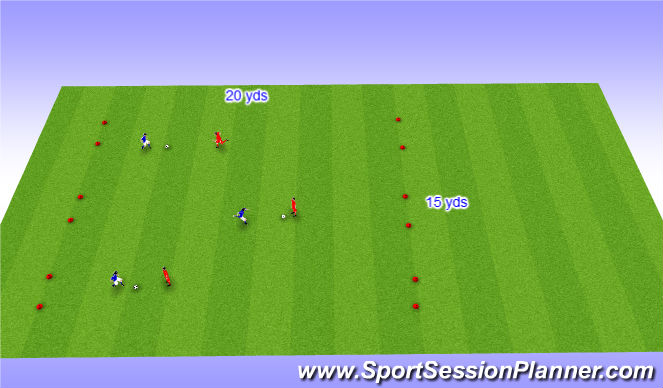 Football/Soccer Session Plan Drill (Colour): Expanded Small Sided Activity - Toss and chase