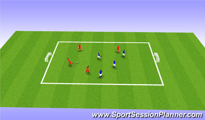 Football/Soccer Session Plan Drill (Colour): Game - 4v4