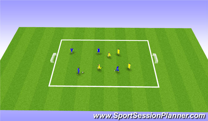 Football/Soccer Session Plan Drill (Colour): Game 4v4