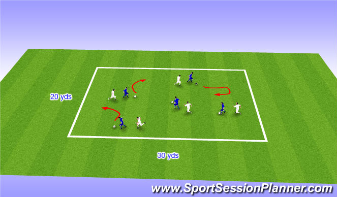 Football/Soccer Session Plan Drill (Colour): Activity 1