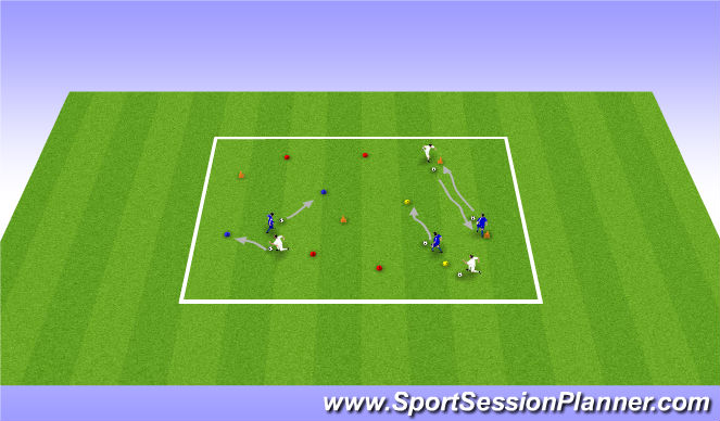 Football/Soccer Session Plan Drill (Colour): Activity 1 - follow the leader
