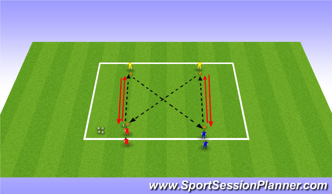 Football/Soccer Session Plan Drill (Colour): Passing Practice