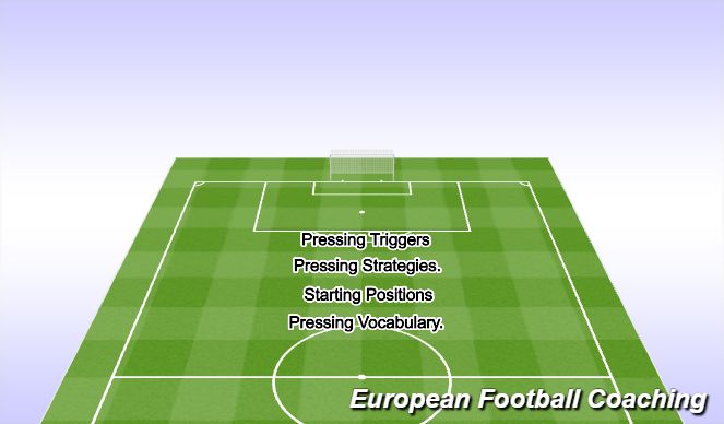 Football/Soccer Session Plan Drill (Colour): Pressing Details.