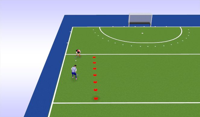 Hockey Session Plan Drill (Colour): Stage 1