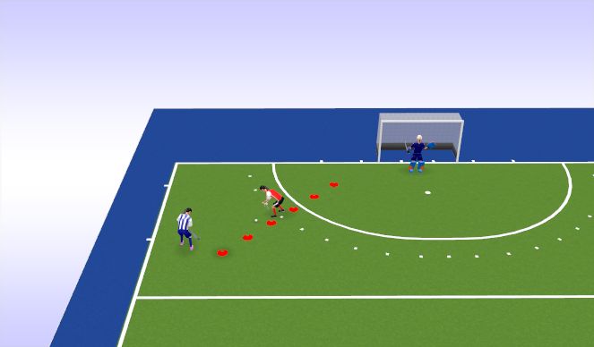 Hockey Session Plan Drill (Colour): Stage 2