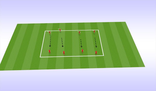 Football/Soccer Session Plan Drill (Colour): Warm up