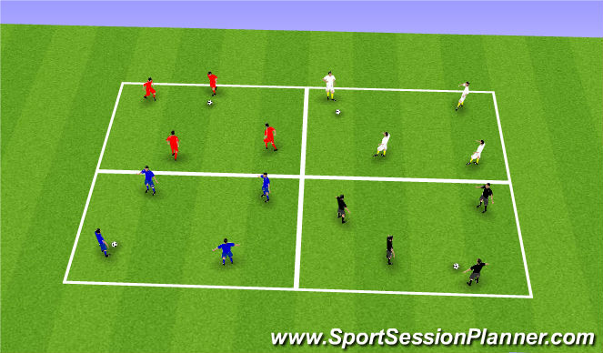 Football/Soccer Session Plan Drill (Colour): PASSING GRIDS