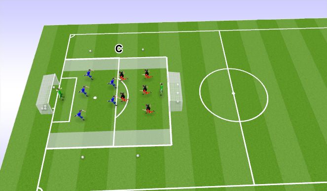 Football/Soccer Session Plan Drill (Colour): Whole