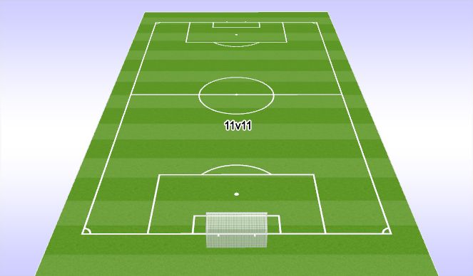 Football/Soccer Session Plan Drill (Colour): 11v11