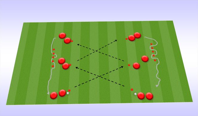 Football/Soccer Session Plan Drill (Colour): Warm Up