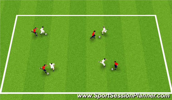 Football/Soccer Session Plan Drill (Colour): Wup 10mins