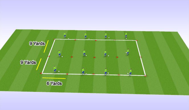Football/Soccer Session Plan Drill (Colour): Warm Up P1
