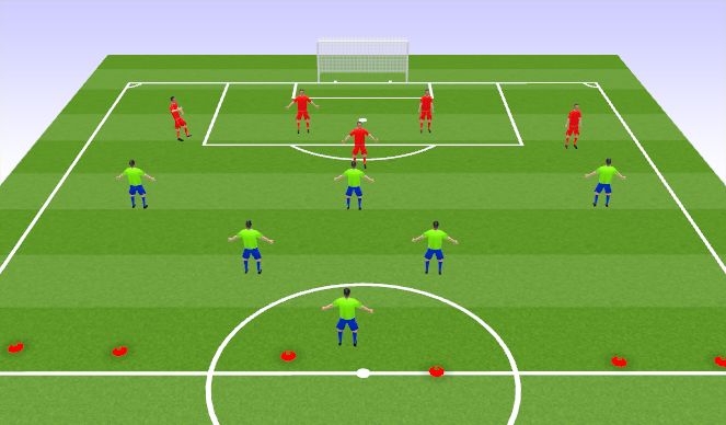 Football/Soccer Session Plan Drill (Colour): 7v 5