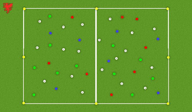 Football/Soccer Session Plan Drill (Colour): Warm Up